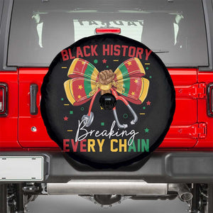 Black History Breaking Every Chain Spare Tire Cover Gift For Black Nurse TS12 Black Print Your Wear
