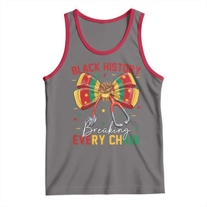 Black History Breaking Every Chain Tank Top Gift For Black Nurse TS12 Deep Heather Red Print Your Wear