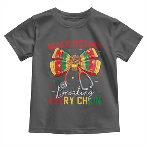 Black History Breaking Every Chain Toddler T Shirt Gift For Black Nurse TS12 Dark Heather Print Your Wear