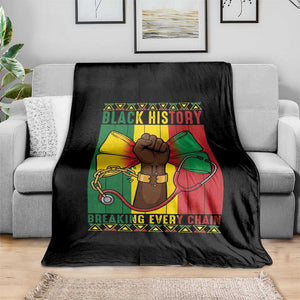 Breaking Every Chain Throw Blanket Black History Medical Professional Gift TS12 Print Your Wear