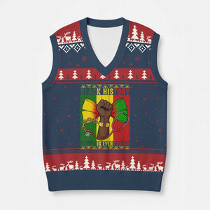 Breaking Every Chain V-Neck Knit Sweater Vest Black History Medical Professional Gift TS12 Navy Red Print Your Wear