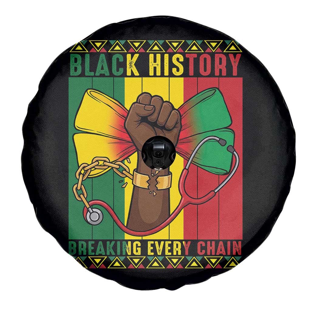 Breaking Every Chain Spare Tire Cover Black History Medical Professional Gift TS12 Print Your Wear