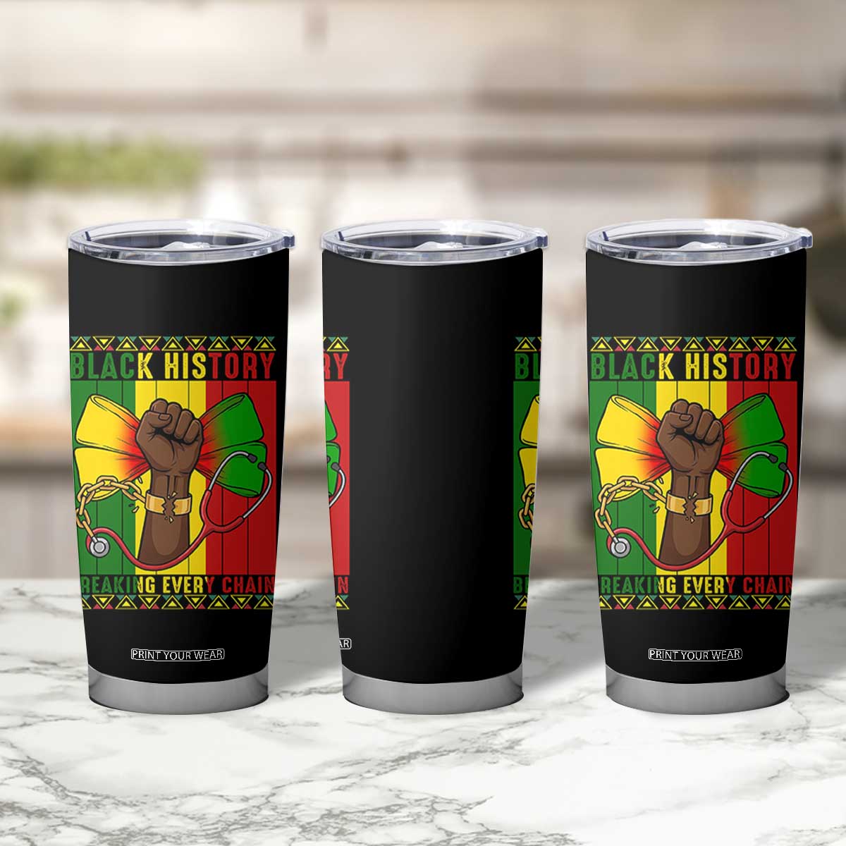 Breaking Every Chain Tumbler Cup Black History Medical Professional Gift TS12 Print Your Wear