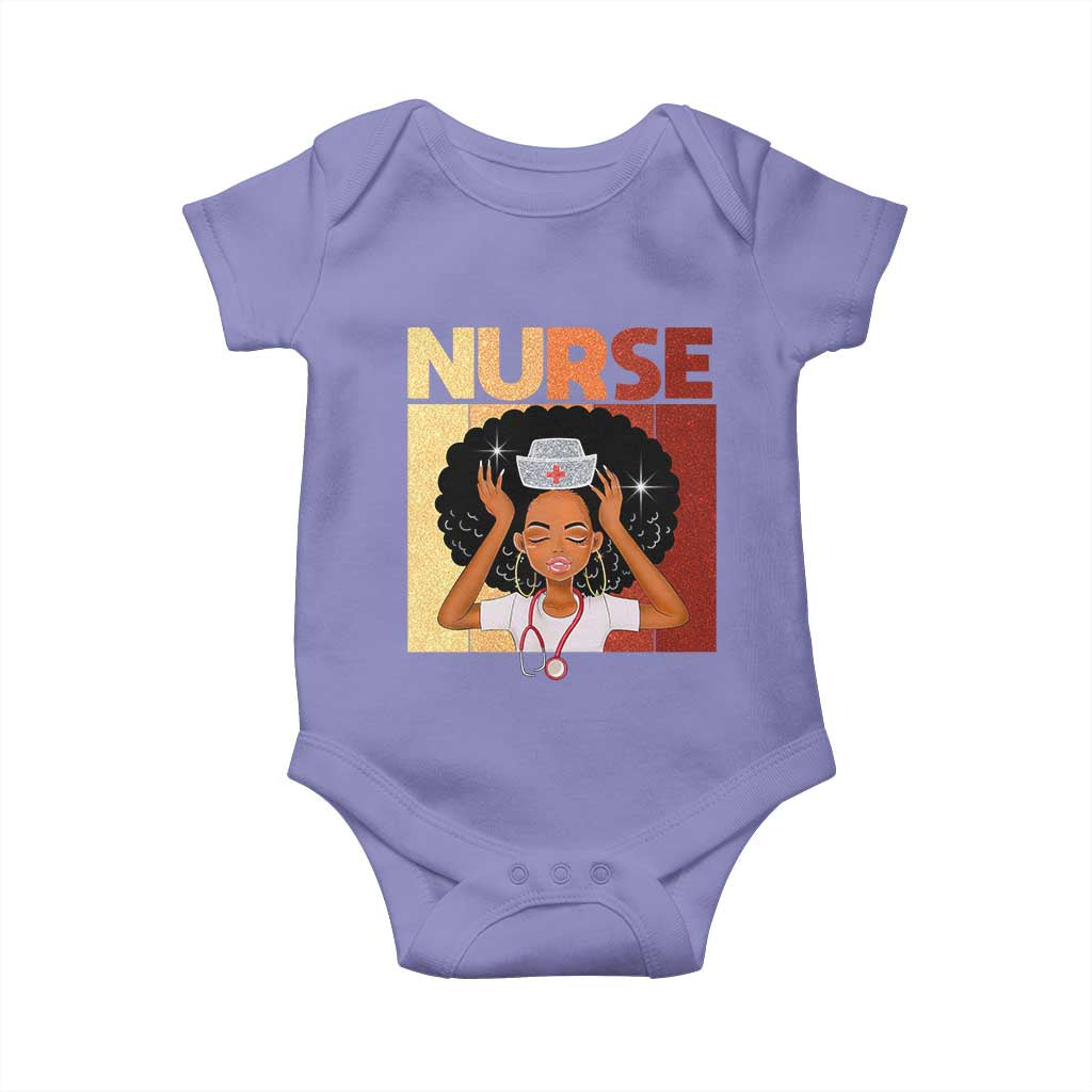 Strong Black Nurse Baby Onesie Black History Medical Professional Gift TS12 Violet Print Your Wear