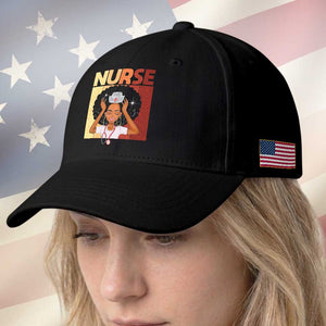 Strong Black Nurse Baseball Cap Black History Medical Professional Gift TS12 Print Your Wear
