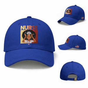 Strong Black Nurse Baseball Cap Black History Medical Professional Gift TS12 Baseball Cap Universal Fit Royal Blue Print Your Wear