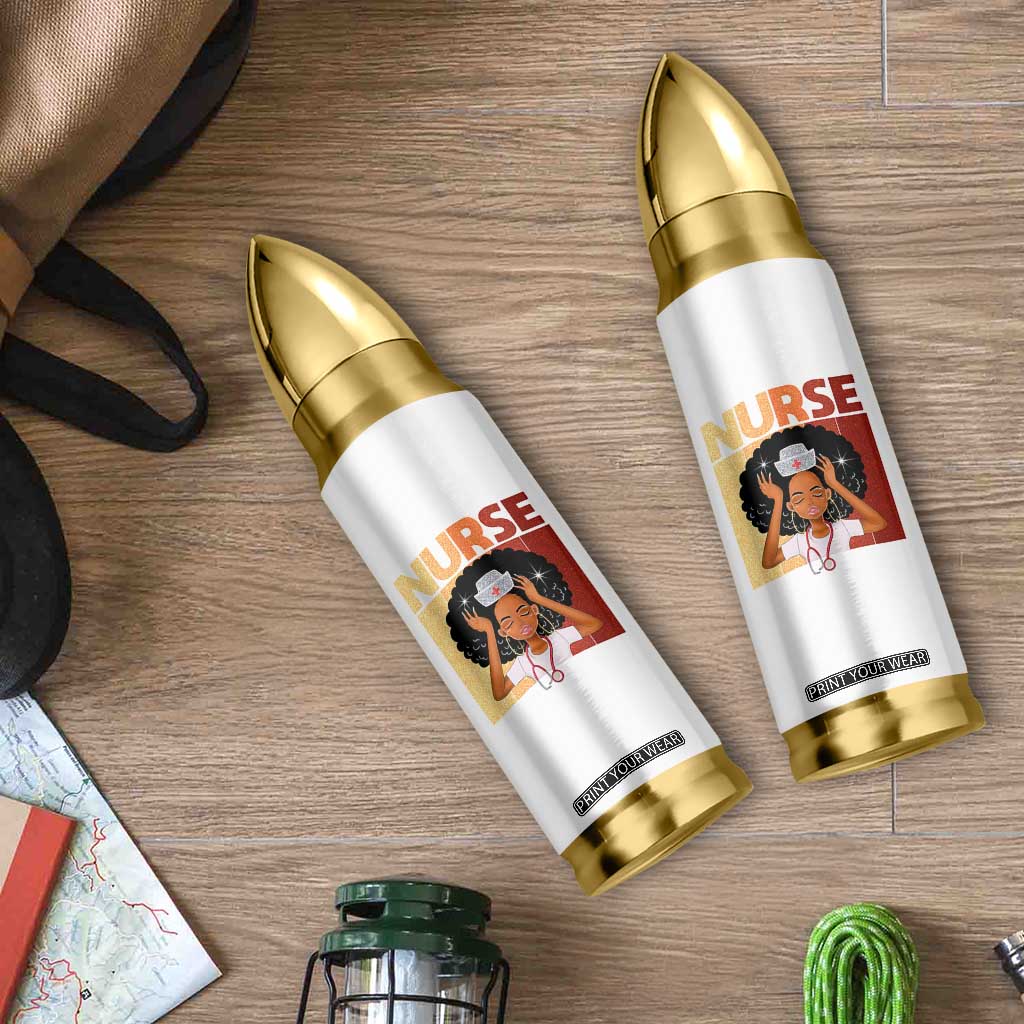 Strong Black Nurse Bullet Tumbler Black History Medical Professional Gift TS12 Print Your Wear