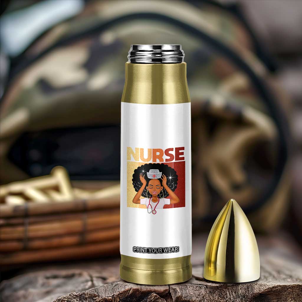 Strong Black Nurse Bullet Tumbler Black History Medical Professional Gift TS12 Print Your Wear