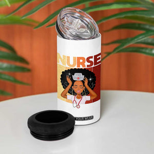 Strong Black Nurse 4 in 1 Can Cooler Tumbler Black History Medical Professional Gift TS12 Print Your Wear