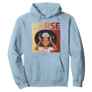 Strong Black Nurse Hoodie Black History Medical Professional Gift TS12 Light Blue Print Your Wear