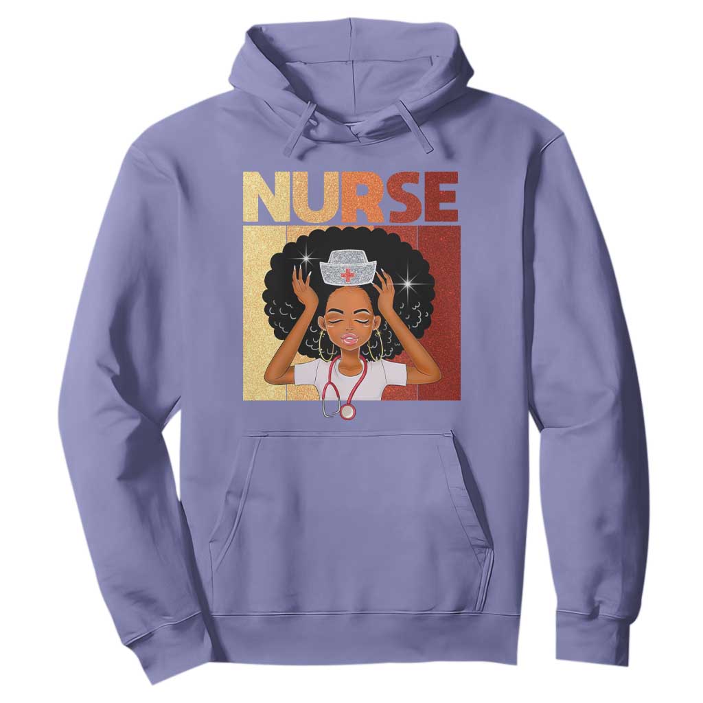 Strong Black Nurse Hoodie Black History Medical Professional Gift TS12 Violet Print Your Wear