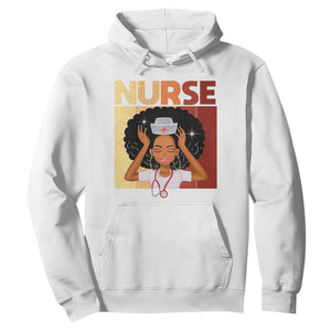 Strong Black Nurse Hoodie Black History Medical Professional Gift TS12 White Print Your Wear