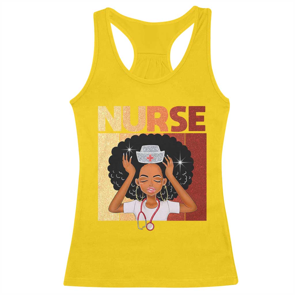 Strong Black Nurse Racerback Tank Top Black History Medical Professional Gift TS12 Daisy Print Your Wear