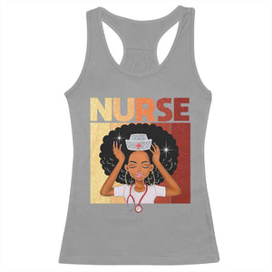 Strong Black Nurse Racerback Tank Top Black History Medical Professional Gift TS12 Sport Gray Print Your Wear