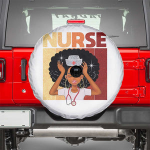 Strong Black Nurse Spare Tire Cover Black History Medical Professional Gift TS12 White Print Your Wear