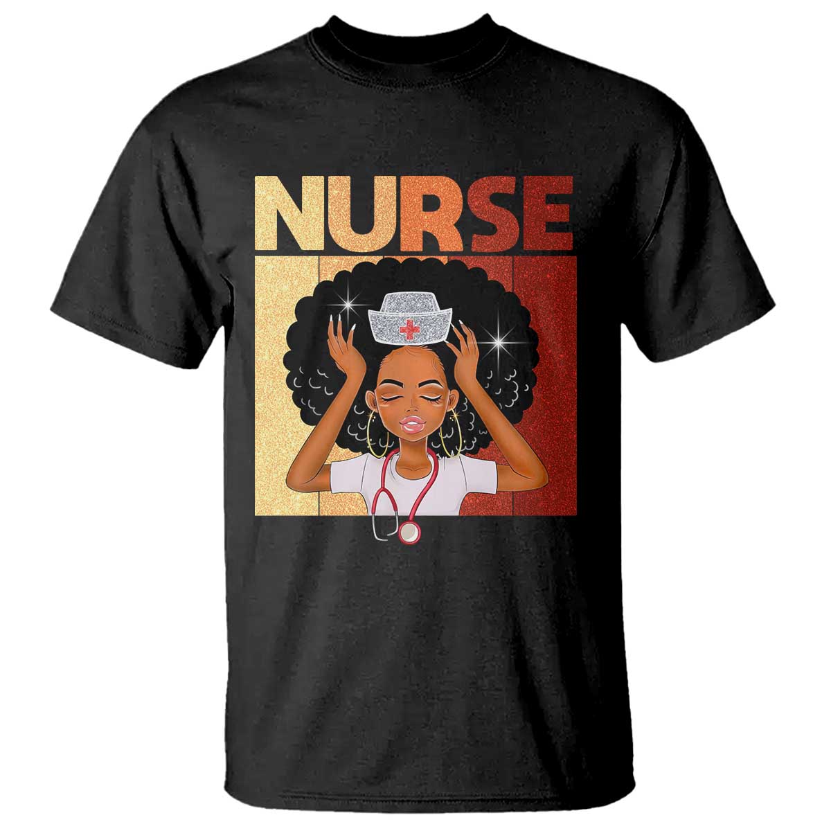 Strong Black Nurse T Shirt Black History Medical Professional Gift TS12 Black Print Your Wear