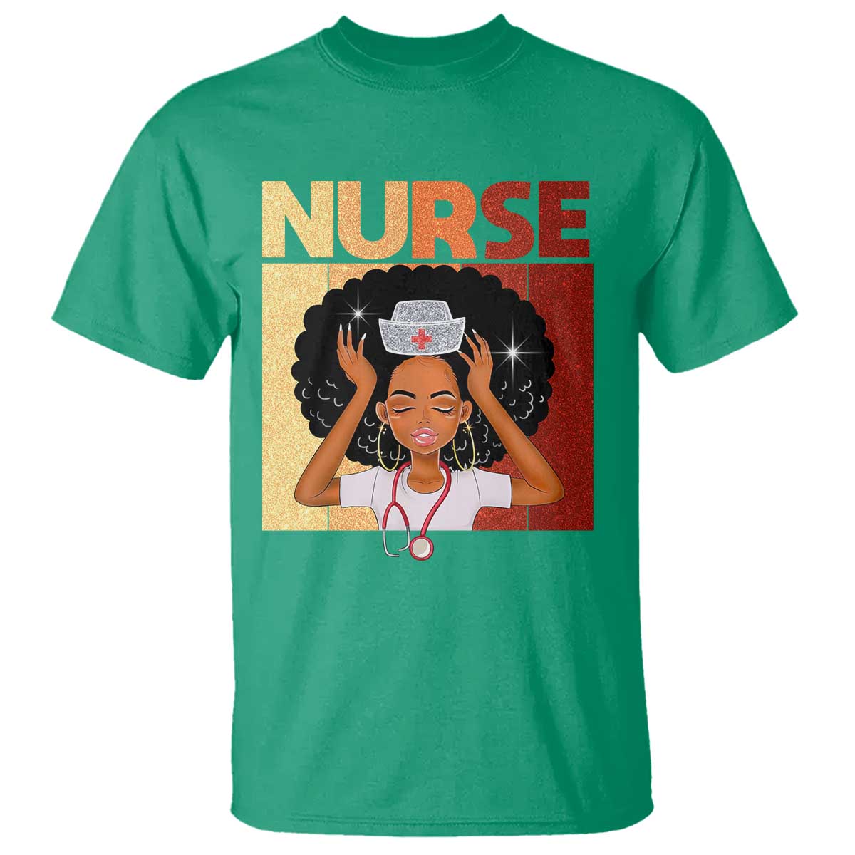 Strong Black Nurse T Shirt Black History Medical Professional Gift TS12 Irish Green Print Your Wear