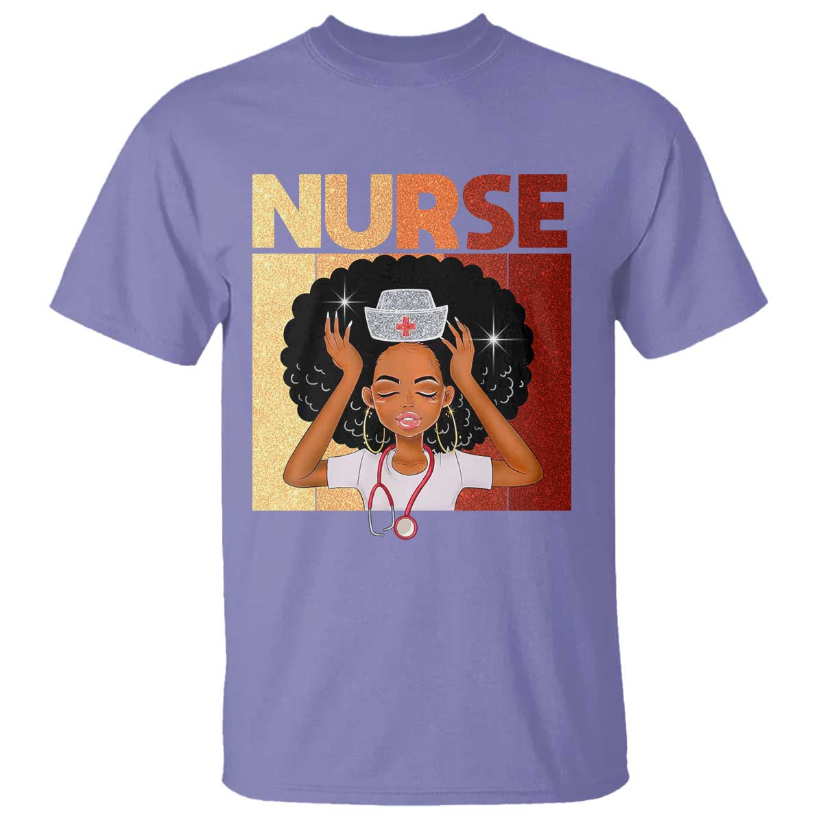 Strong Black Nurse T Shirt Black History Medical Professional Gift TS12 Violet Print Your Wear