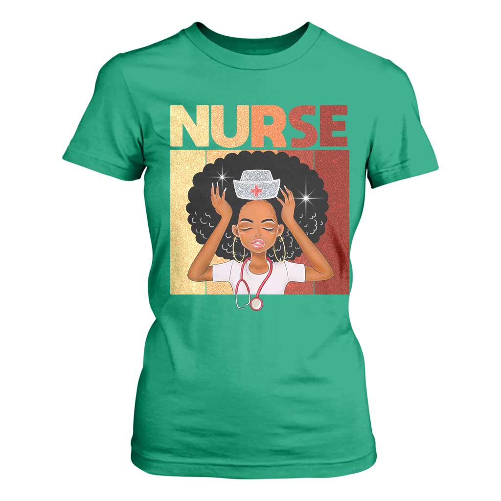 Strong Black Nurse T Shirt For Women Black History Medical Professional Gift TS12 Irish Green Print Your Wear