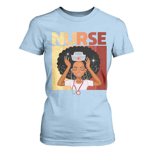 Strong Black Nurse T Shirt For Women Black History Medical Professional Gift TS12 Light Blue Print Your Wear