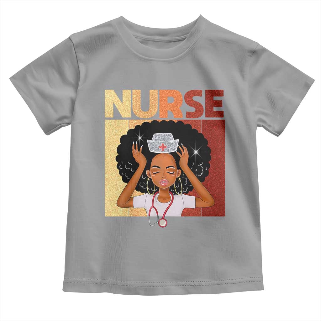 Strong Black Nurse Toddler T Shirt Black History Medical Professional Gift TS12 Sport Gray Print Your Wear
