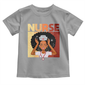 Strong Black Nurse Toddler T Shirt Black History Medical Professional Gift TS12 Sport Gray Print Your Wear