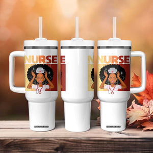 Strong Black Nurse Tumbler With Handle Black History Medical Professional Gift TS12 Print Your Wear