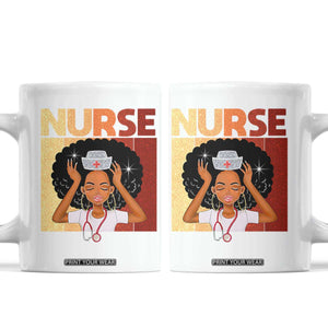 Strong Black Nurse Coffee Mug Black History Medical Professional Gift TS12 White Print Your Wear