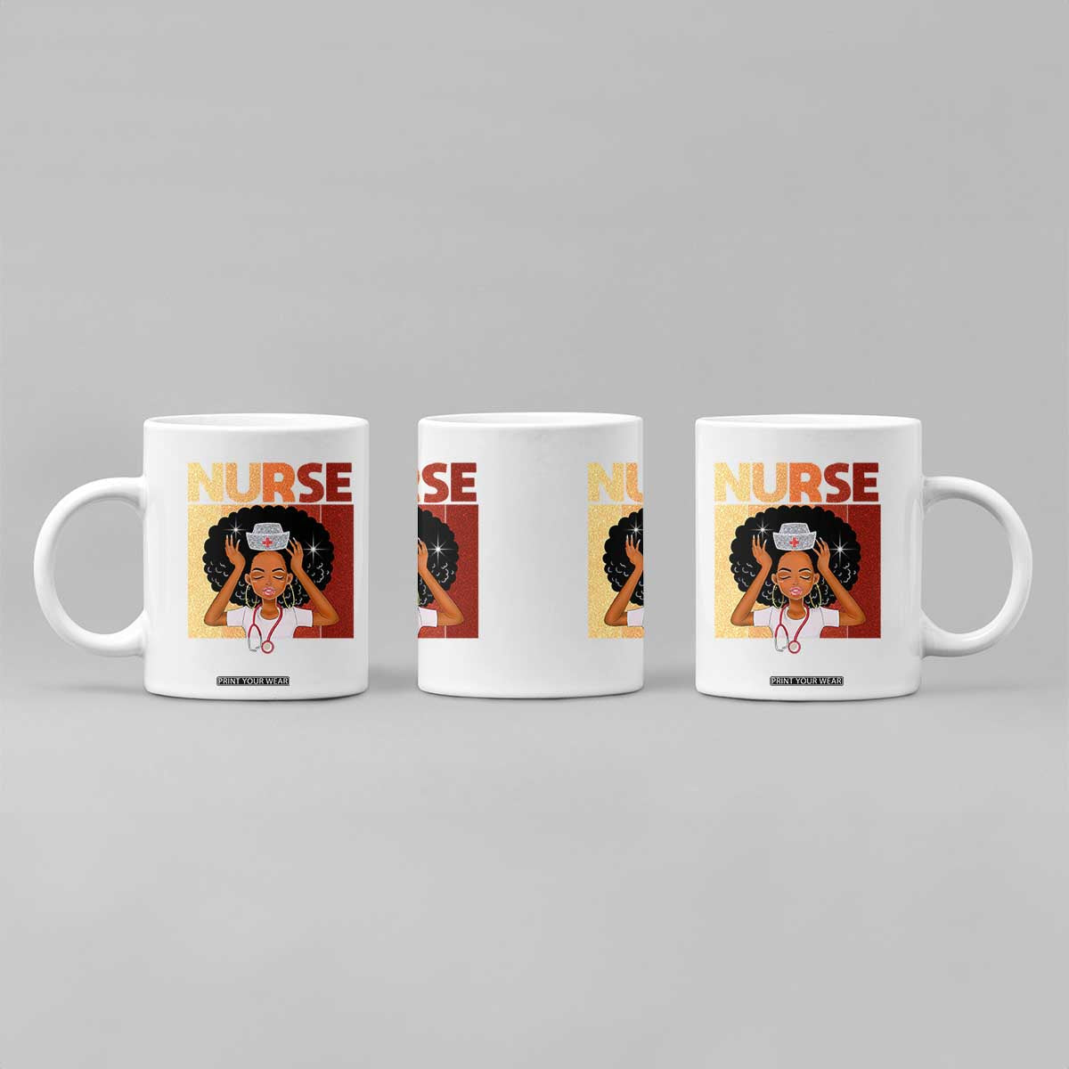Strong Black Nurse Coffee Mug Black History Medical Professional Gift TS12 Print Your Wear