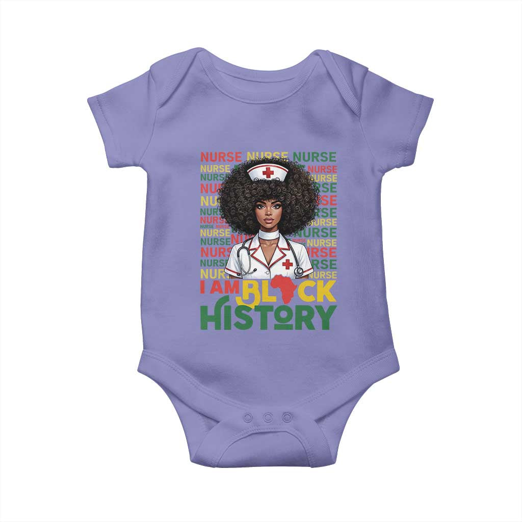 I Am Black History Baby Onesie Black History Month Nurse Gift TS12 Violet Print Your Wear