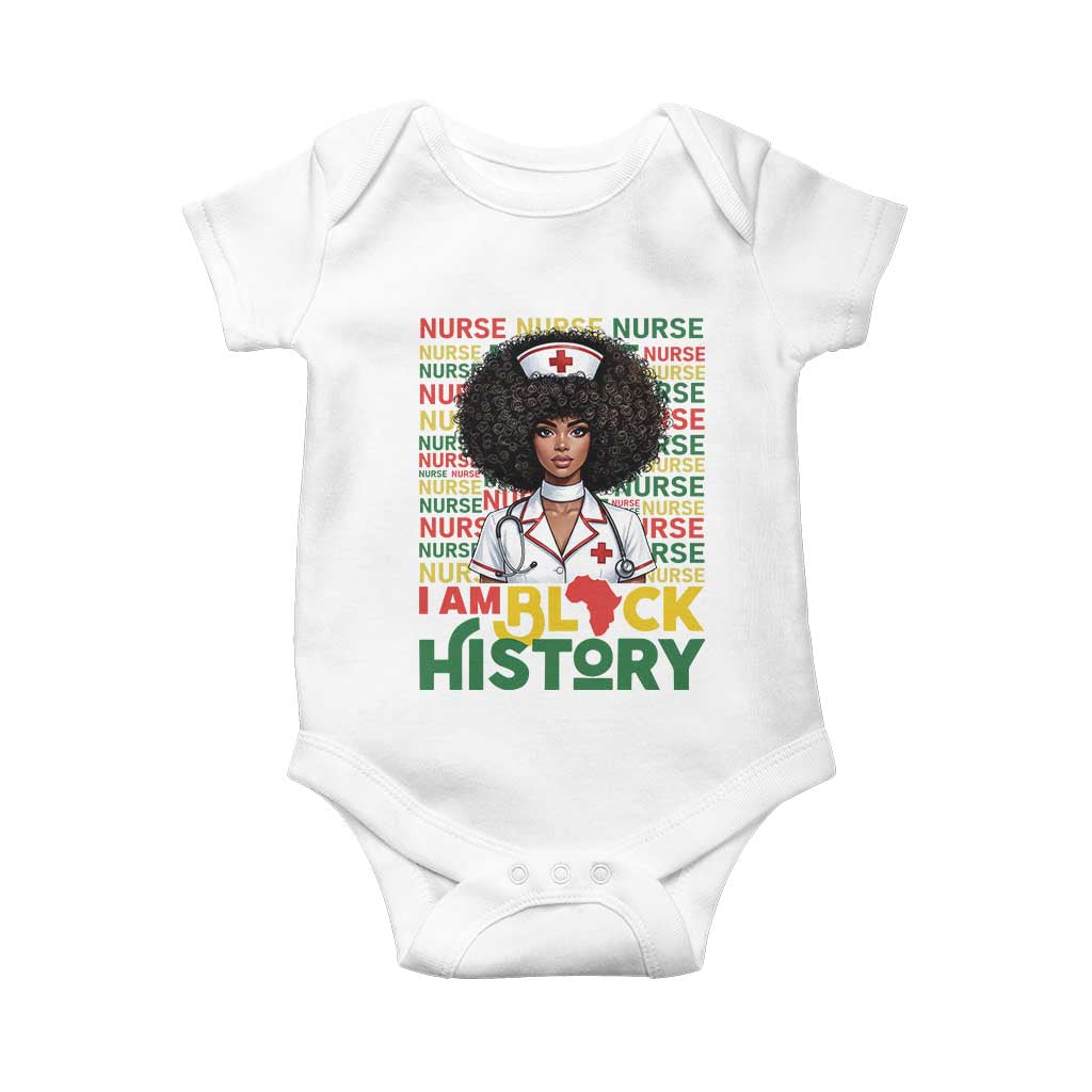 I Am Black History Baby Onesie Black History Month Nurse Gift TS12 White Print Your Wear