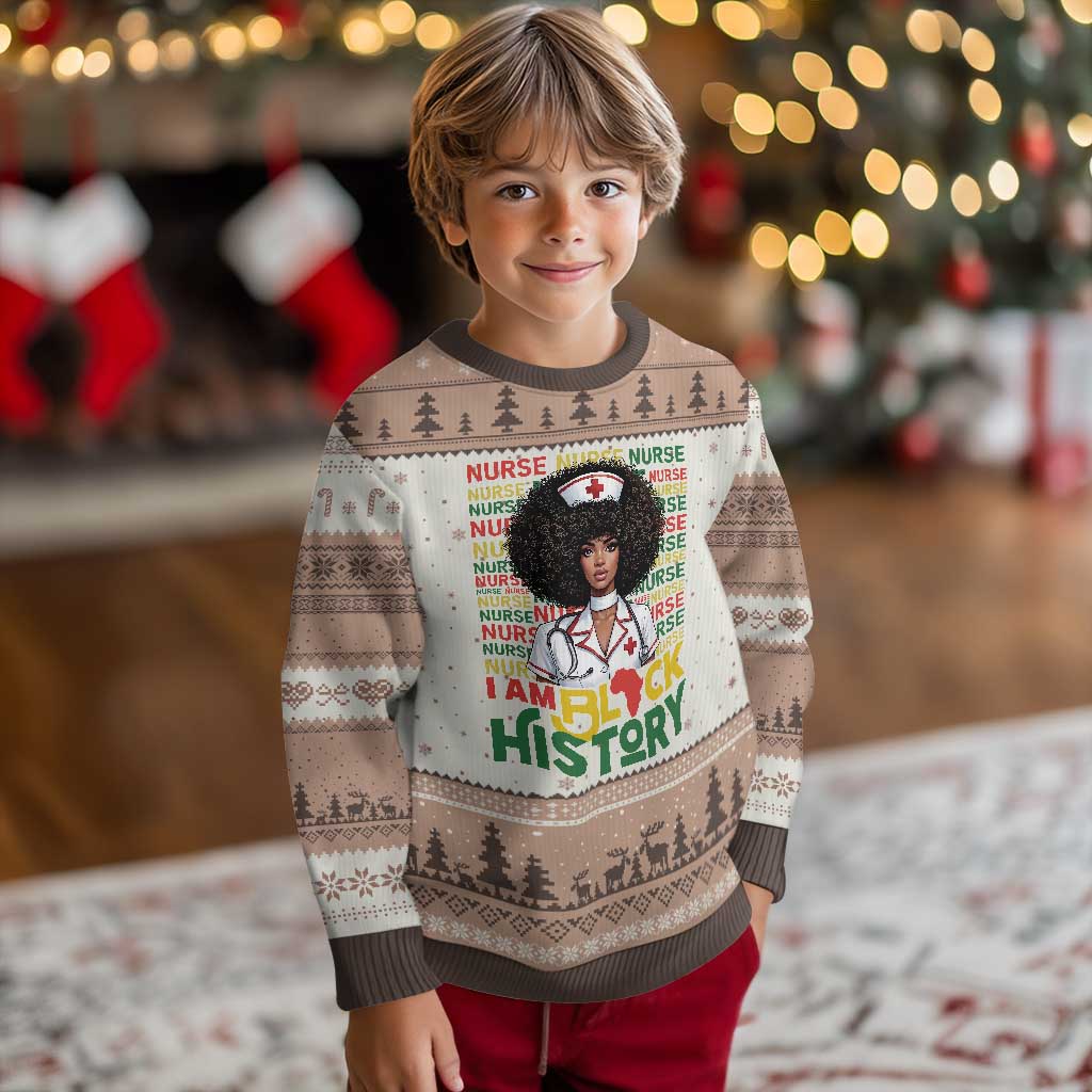 I Am Black History Ugly Christmas Sweater Black History Month Nurse Gift TS12 Mocha Mousse Print Your Wear