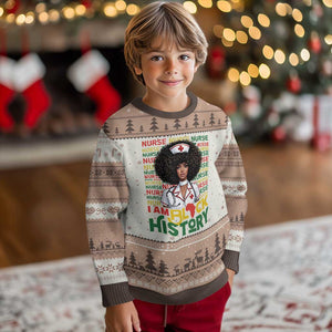 I Am Black History Ugly Christmas Sweater Black History Month Nurse Gift TS12 Mocha Mousse Print Your Wear