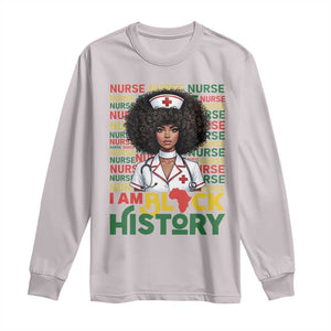 I Am Black History Long Sleeve Shirt Black History Month Nurse Gift TS12 Ice Gray Print Your Wear