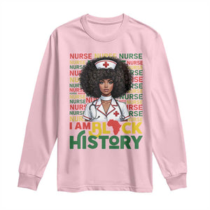 I Am Black History Long Sleeve Shirt Black History Month Nurse Gift TS12 Light Pink Print Your Wear