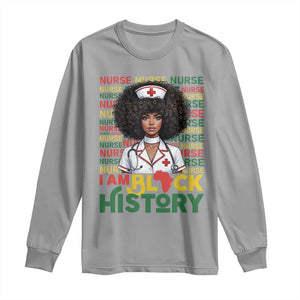 I Am Black History Long Sleeve Shirt Black History Month Nurse Gift TS12 Sport Gray Print Your Wear