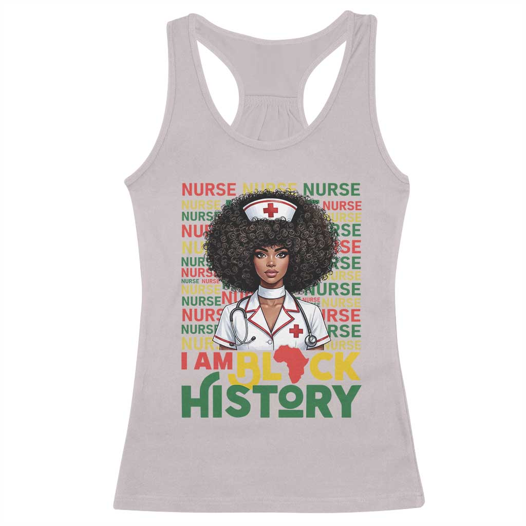 I Am Black History Racerback Tank Top Black History Month Nurse Gift TS12 Ice Gray Print Your Wear