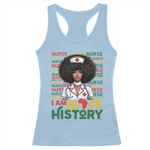 I Am Black History Racerback Tank Top Black History Month Nurse Gift TS12 Light Blue Print Your Wear