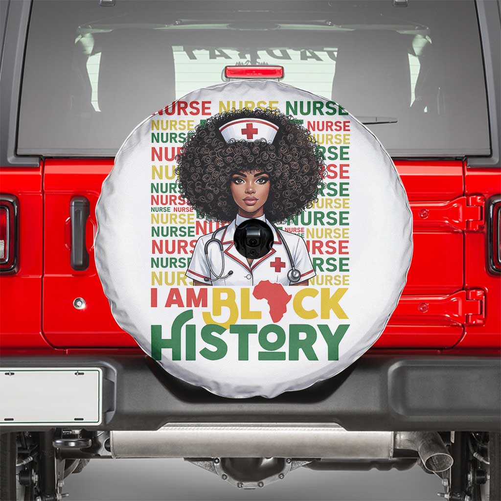 I Am Black History Spare Tire Cover Black History Month Nurse Gift TS12 White Print Your Wear