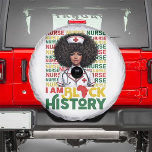 I Am Black History Spare Tire Cover Black History Month Nurse Gift TS12 White Print Your Wear