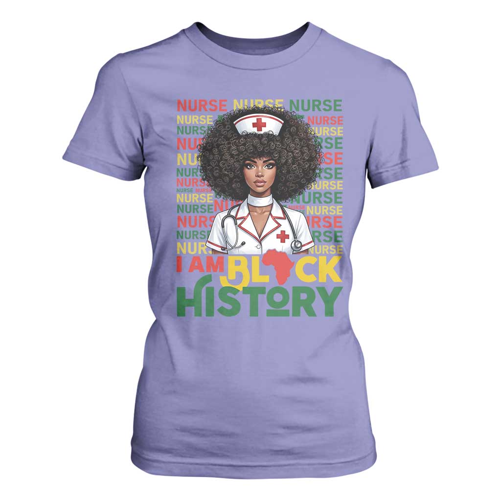 I Am Black History T Shirt For Women Black History Month Nurse Gift TS12 Violet Print Your Wear