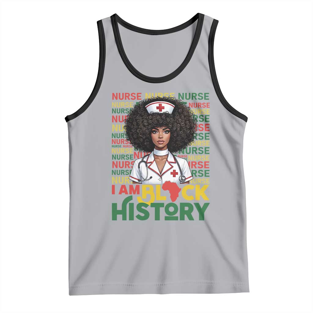 I Am Black History Tank Top Black History Month Nurse Gift TS12 Athletic Heather Black Print Your Wear