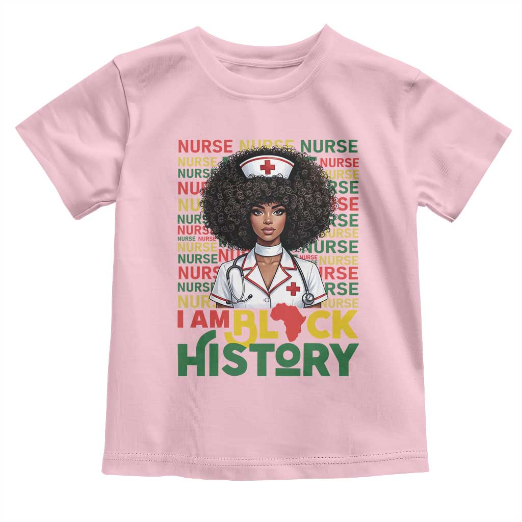 I Am Black History Toddler T Shirt Black History Month Nurse Gift TS12 Light Pink Print Your Wear