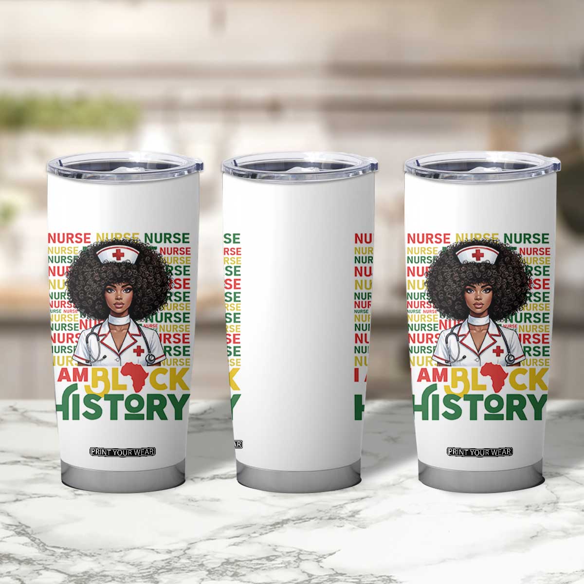 I Am Black History Tumbler Cup Black History Month Nurse Gift TS12 Print Your Wear