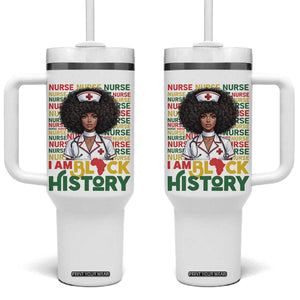 I Am Black History Tumbler With Handle Black History Month Nurse Gift TS12 One Size: 40 oz White Print Your Wear