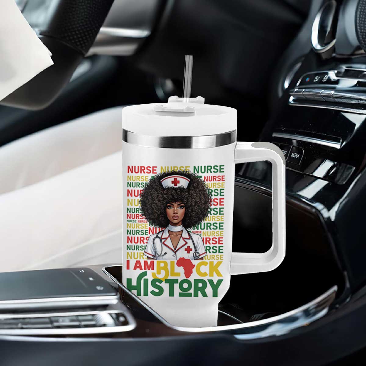 I Am Black History Tumbler With Handle Black History Month Nurse Gift TS12 Print Your Wear