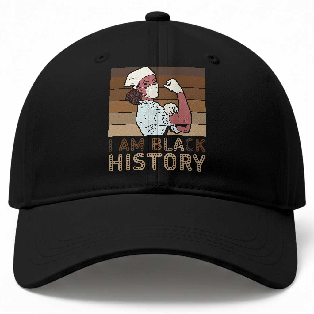 Proud Black Nurse Baseball Cap I Am Black History TS12 Print Your Wear