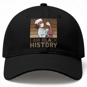 Proud Black Nurse Baseball Cap I Am Black History TS12 Print Your Wear