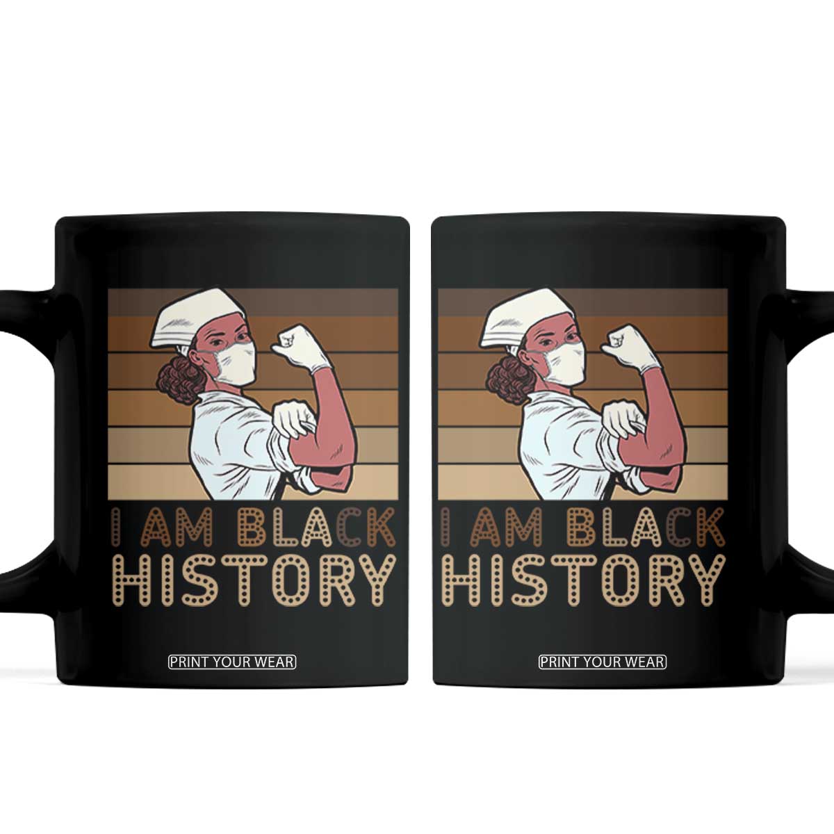 Proud Black Nurse Coffee Mug I Am Black History TS12 Black Print Your Wear