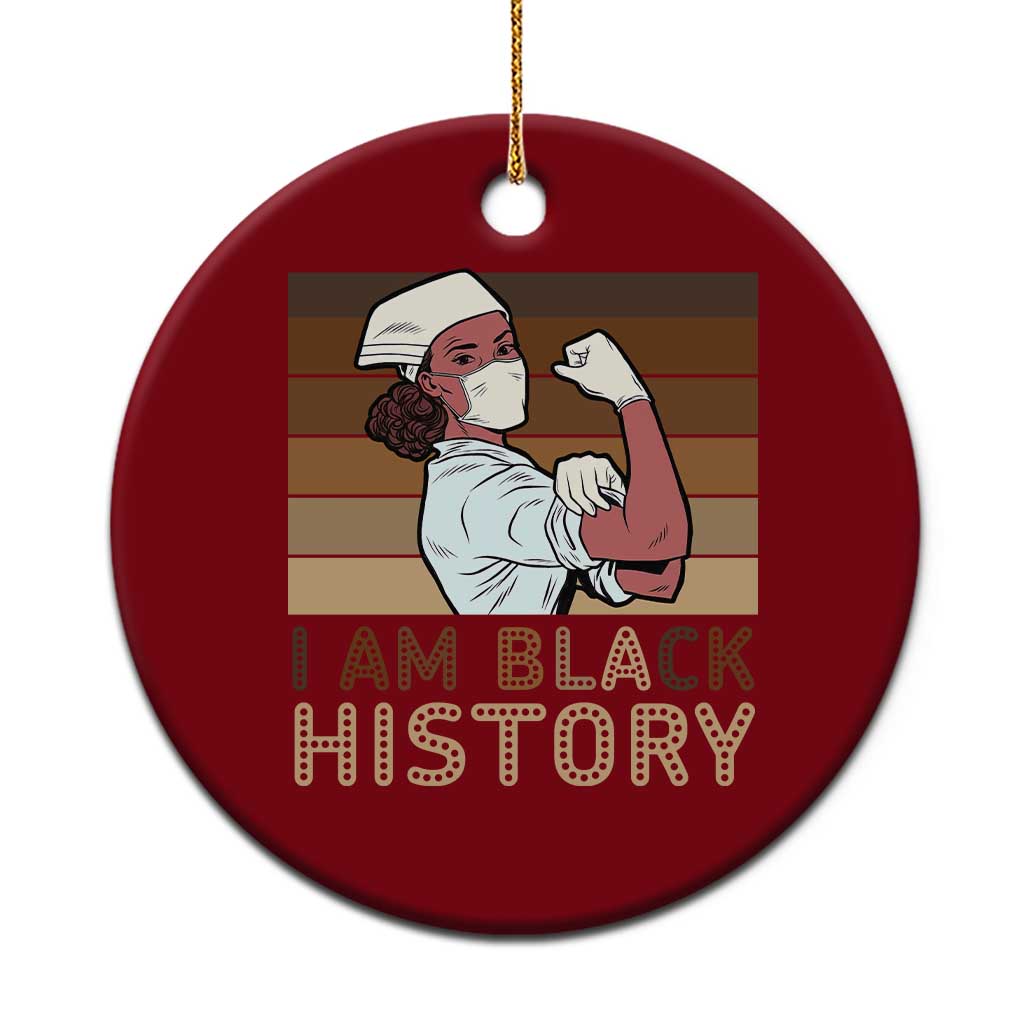 Proud Black Nurse Ceramic Ornament I Am Black History TS12 1pc Red Print Your Wear